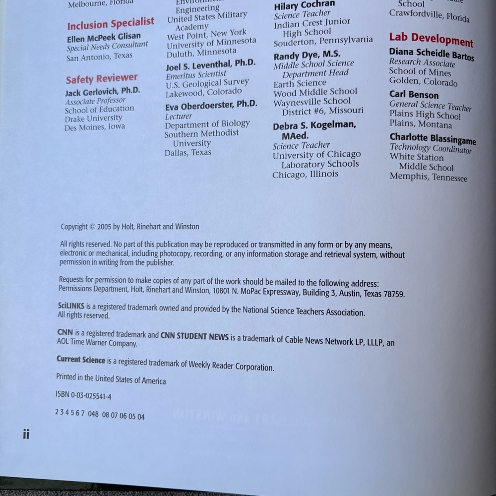 Holt Science & Technology Environmental Science Textbook - Picture 4 of 8
